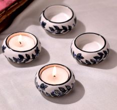 Premium Ceramic Tea Light Holder for Decoration in Set of 4